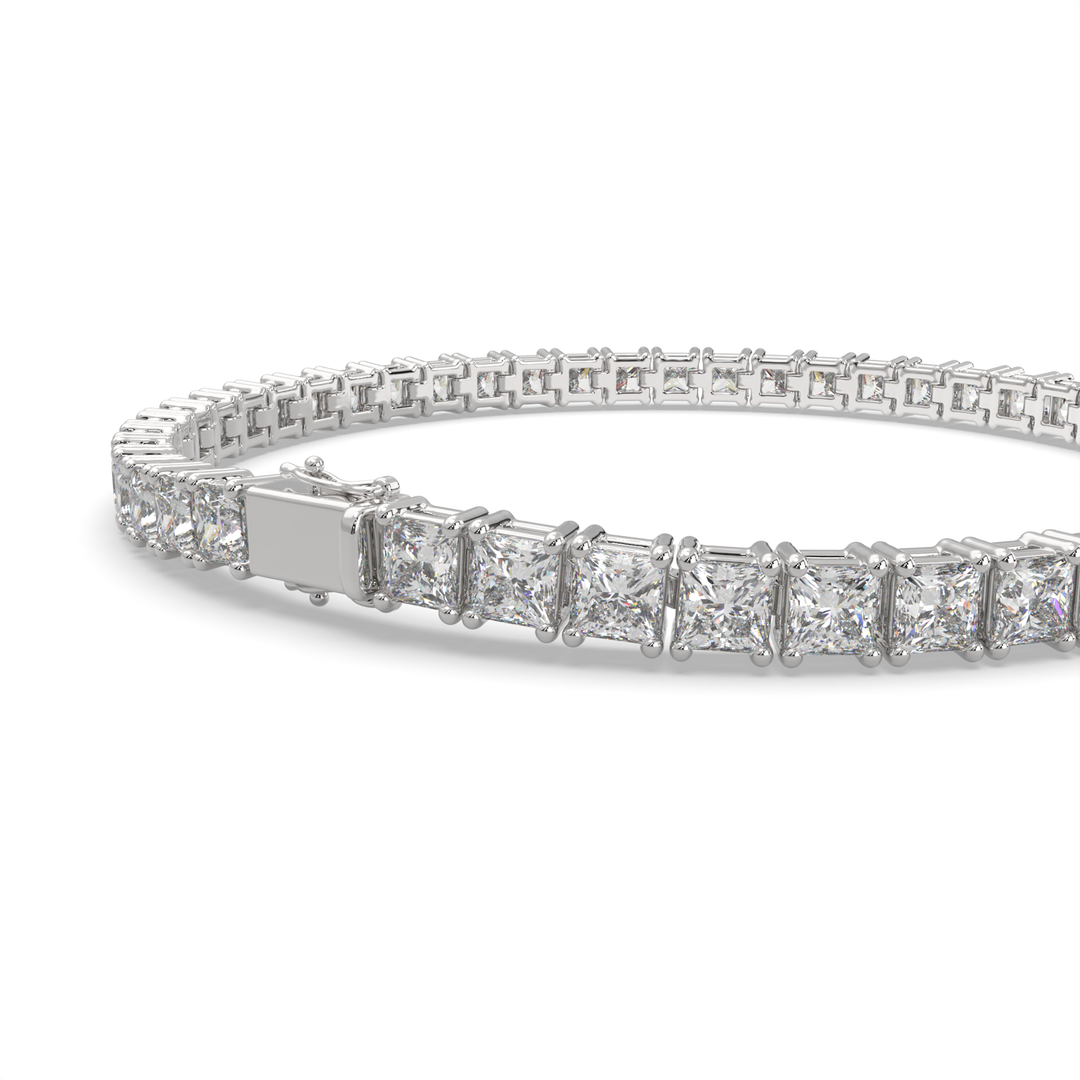 Celestia Princess Cut Diamond Tennis Bracelet Prong Set (10 ctw) - Nivetta