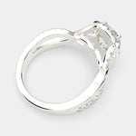 Load image into Gallery viewer, Celestina Cushion Cut Halo Pave Split Shank Engagement Ring Setting - Nivetta
