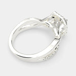 Load image into Gallery viewer, Celestina Emerald Cut Halo Pave Split Shank Engagement Ring Setting - Nivetta
