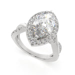 Load image into Gallery viewer, Celestina Marquise Cut Halo Pave Split Shank Engagement Ring Setting - Nivetta
