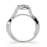 Load image into Gallery viewer, Celestina Marquise Cut Halo Pave Split Shank Engagement Ring Setting - Nivetta
