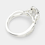 Load image into Gallery viewer, Celestina Oval Cut Halo Pave Split Shank Engagement Ring Setting - Nivetta
