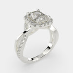 Load image into Gallery viewer, Celestina Radiant Cut Halo Pave Split Shank Engagement Ring Setting - Nivetta
