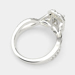 Load image into Gallery viewer, Celestina Radiant Cut Halo Pave Split Shank Engagement Ring Setting - Nivetta
