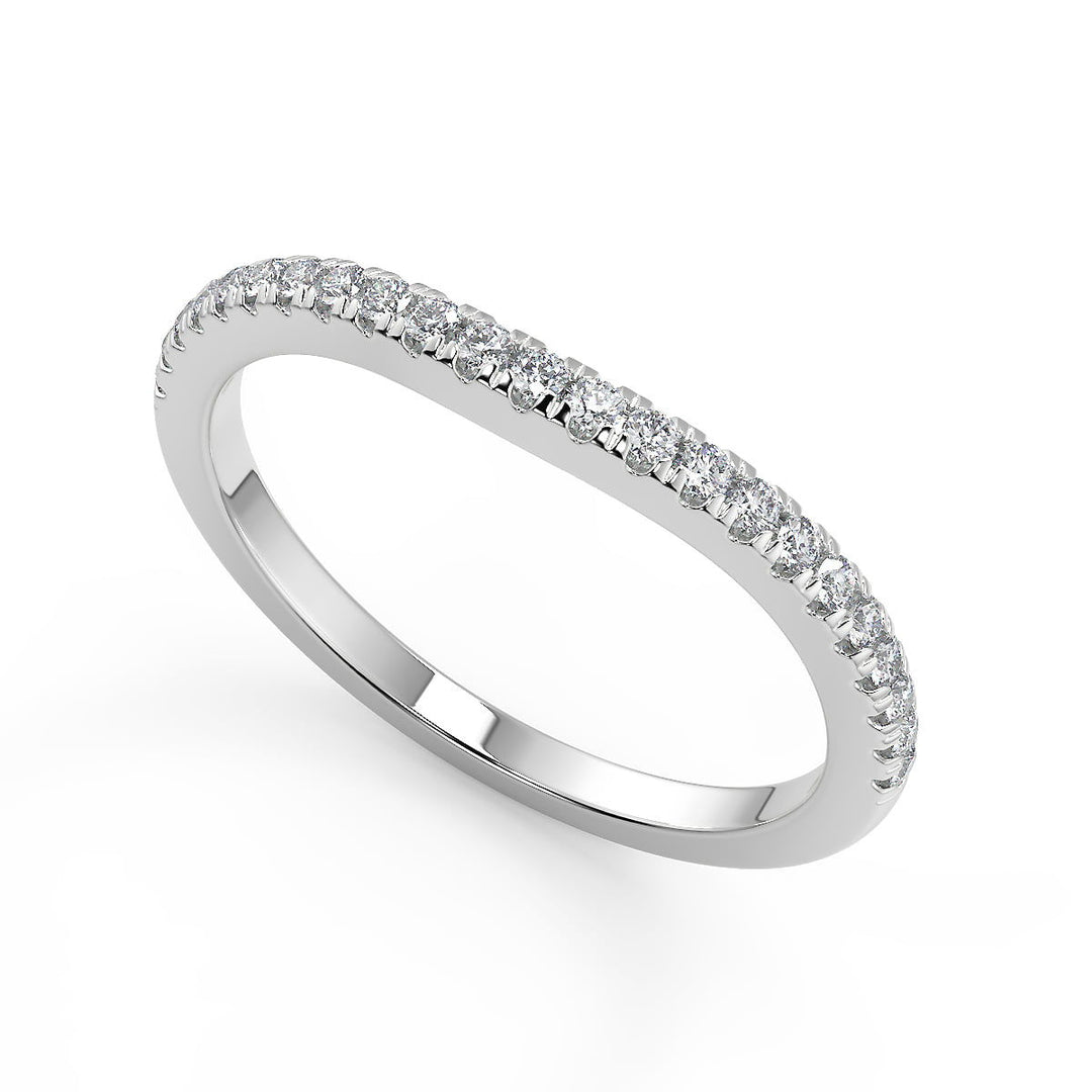 Clare Petite Micro Pave Round Cut Diamond Engagement Ring - Nivetta