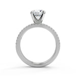 Load image into Gallery viewer, Clare Petite Micro Pave Round Cut Diamond Engagement Ring - Nivetta
