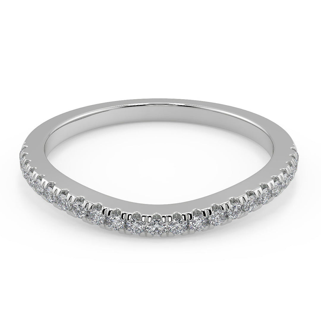 Clare Petite Micro Pave Round Cut Diamond Engagement Ring - Nivetta