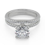 Load image into Gallery viewer, Clare Petite Micro Pave Round Cut Diamond Engagement Ring - Nivetta
