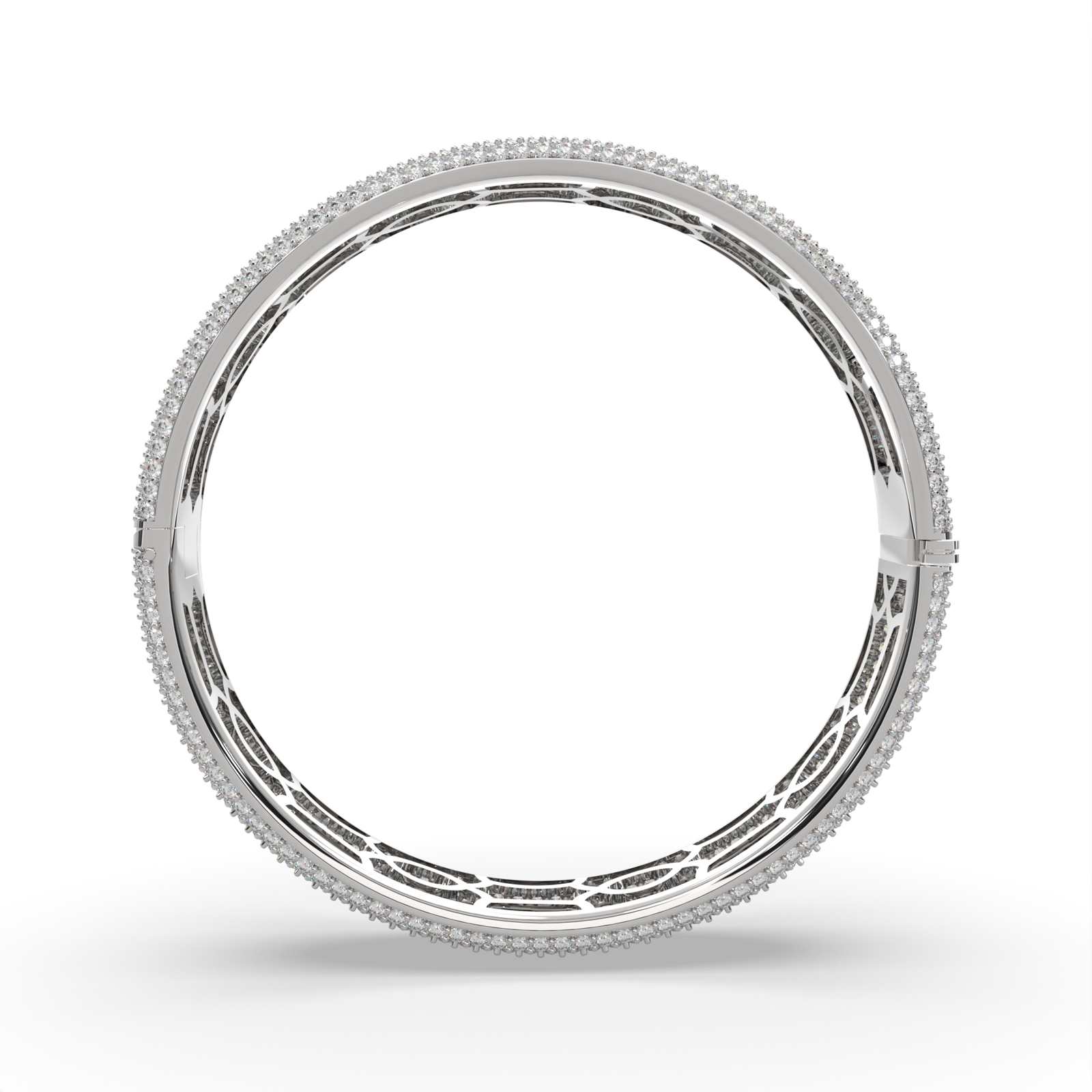 Claretta Round Cut Diamond Bangle Bracelet Pave set (15 ctw) - Nivetta