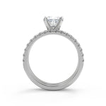 Load image into Gallery viewer, Dahlia Comfort Fit 4 Prong Solitaire Princess Cut Diamond Engagement Ring - Nivetta
