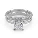 Load image into Gallery viewer, Dahlia Comfort Fit 4 Prong Solitaire Princess Cut Diamond Engagement Ring - Nivetta
