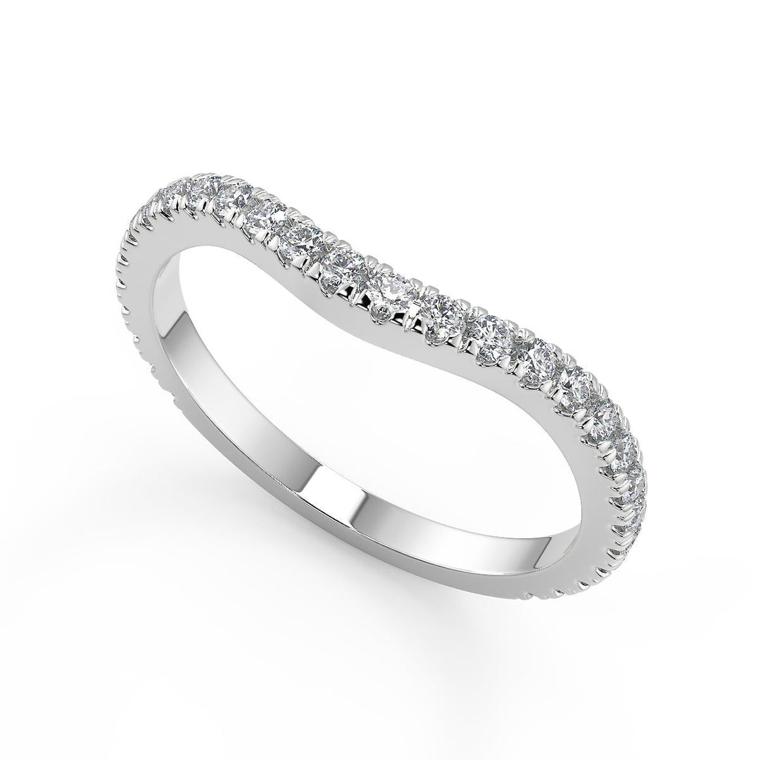 Dalia Micro French Pave Classic Round Cut Diamond Engagement Ring - Nivetta