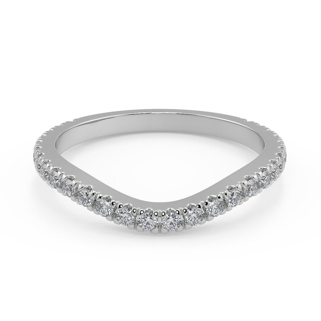 Dalia Micro French Pave Classic Round Cut Diamond Engagement Ring - Nivetta