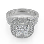 Load image into Gallery viewer, Danica Double Halo Split Shank Princess Cut Ring – Nivetta - Nivetta
