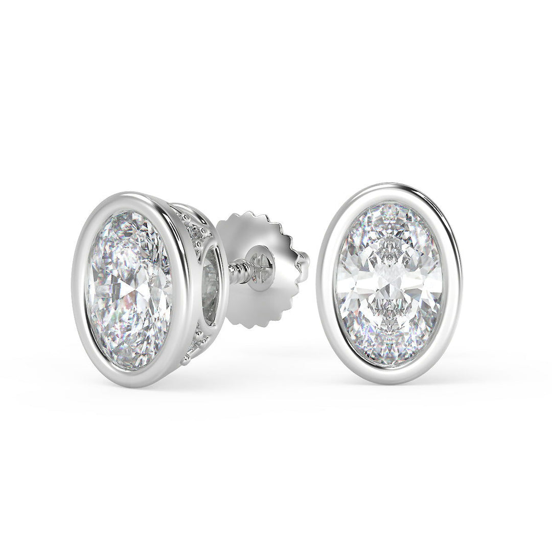 Daniella Oval Cut Bezel Earrings - Nivetta