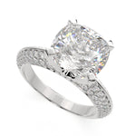 Load image into Gallery viewer, Daria Cushion Cut Pave 6 Prong Engagement Ring Setting - Nivetta
