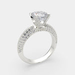 Load image into Gallery viewer, Daria Cushion Cut Pave 6 Prong Engagement Ring Setting - Nivetta
