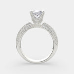 Load image into Gallery viewer, Daria Cushion Cut Pave 6 Prong Engagement Ring Setting - Nivetta
