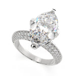 Load image into Gallery viewer, Daria Marquise Cut Pave 6 Prong Engagement Ring Setting - Nivetta
