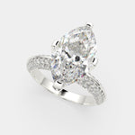 Load image into Gallery viewer, Daria Marquise Cut Pave 6 Prong Engagement Ring Setting - Nivetta
