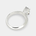 Load image into Gallery viewer, Daria Oval Cut Pave 6 Prong Engagement Ring Setting - Nivetta
