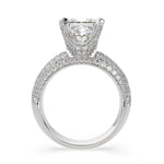 Load image into Gallery viewer, Daria Princess Cut Pave 6 Prong Engagement Ring Setting - Nivetta
