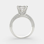 Load image into Gallery viewer, Daria Princess Cut Pave 6 Prong Engagement Ring Setting - Nivetta
