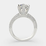 Load image into Gallery viewer, Daria Round Cut Pave 6 Prong Engagement Ring Setting - Nivetta
