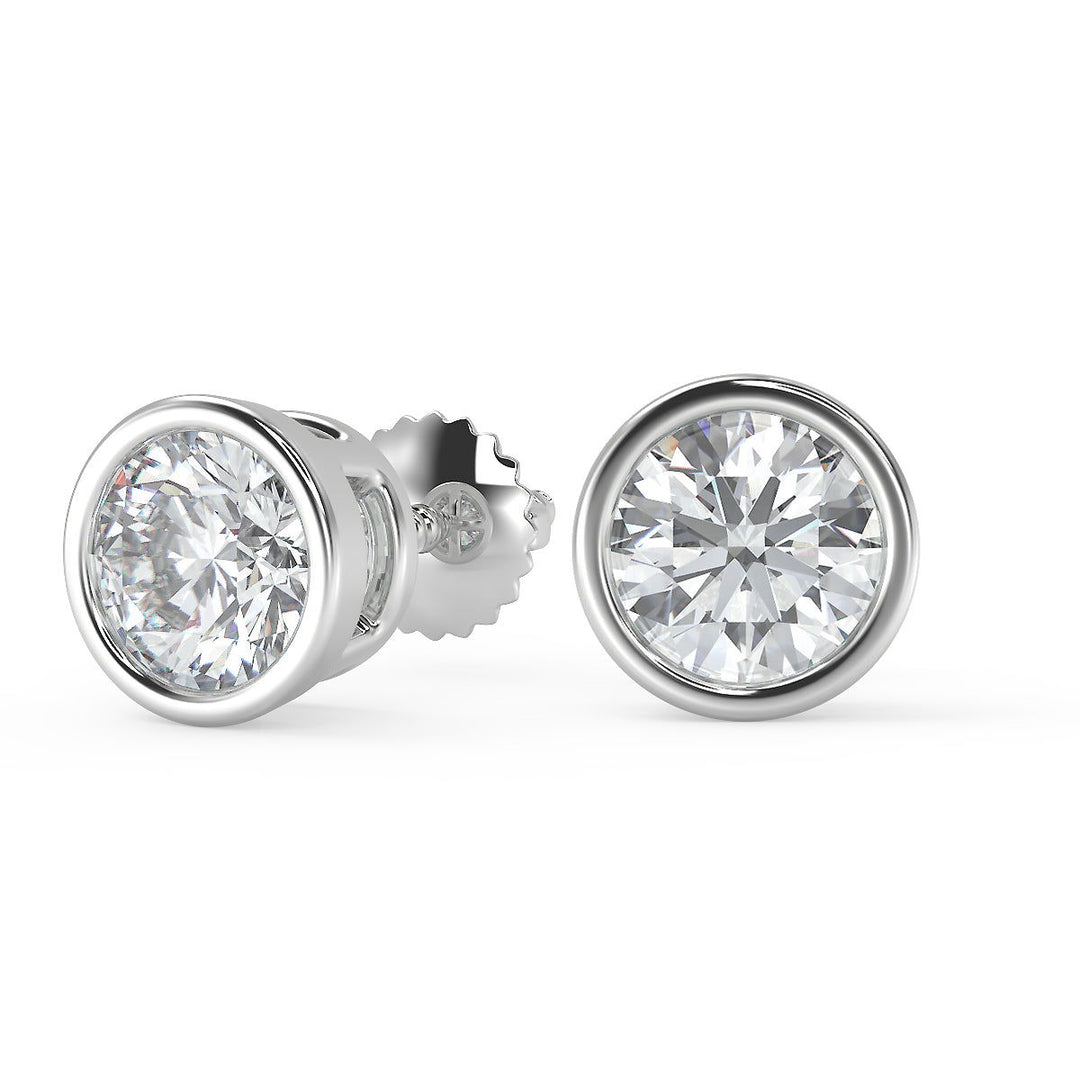 Destinee Round Cut Earrings Stud - Nivetta