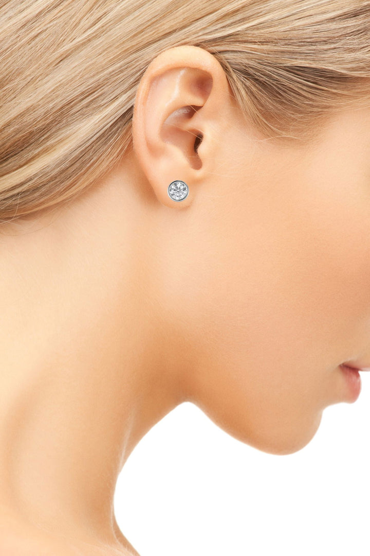 Destinee Round Cut Earrings Stud - Nivetta