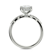 Diana Cushion Cut Pave Hidden Halo 4 Prong Claw Set Engagement Ring Setting - Nivetta