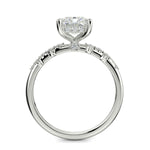 Load image into Gallery viewer, Diana Radiant Cut Pave Hidden Halo 4 Prong Claw Set Engagement Ring Setting - Nivetta

