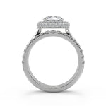 Load image into Gallery viewer, Eden Micro Pave Halo Round Cut Diamond Engagement Ring - Nivetta
