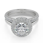 Load image into Gallery viewer, Eden Micro Pave Halo Round Cut Diamond Engagement Ring - Nivetta
