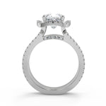 Load image into Gallery viewer, Edith Halo Pave Split Shank Cushion Cut Diamond Engagement Ring - Nivetta
