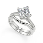 Load image into Gallery viewer, Emerson 4 Claw Compass Set Solitaire Princess Cut Diamond Engagement Ring - Nivetta
