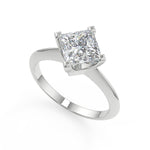 Load image into Gallery viewer, Emerson 4 Claw Compass Set Solitaire Princess Cut Diamond Engagement Ring - Nivetta
