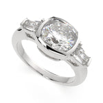 Load image into Gallery viewer, Emilia Cushion Cut Trilogy 3 Stone Engagement Ring Setting - Nivetta
