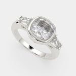 Load image into Gallery viewer, Emilia Cushion Cut Trilogy 3 Stone Engagement Ring Setting - Nivetta
