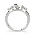 Load image into Gallery viewer, Emilia Heart Cut Trilogy 3 Stone Engagement Ring Setting - Nivetta
