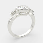 Load image into Gallery viewer, Emilia Heart Cut Trilogy 3 Stone Engagement Ring Setting - Nivetta
