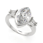 Load image into Gallery viewer, Emilia Marquise Cut Trilogy 3 Stone Engagement Ring Setting - Nivetta
