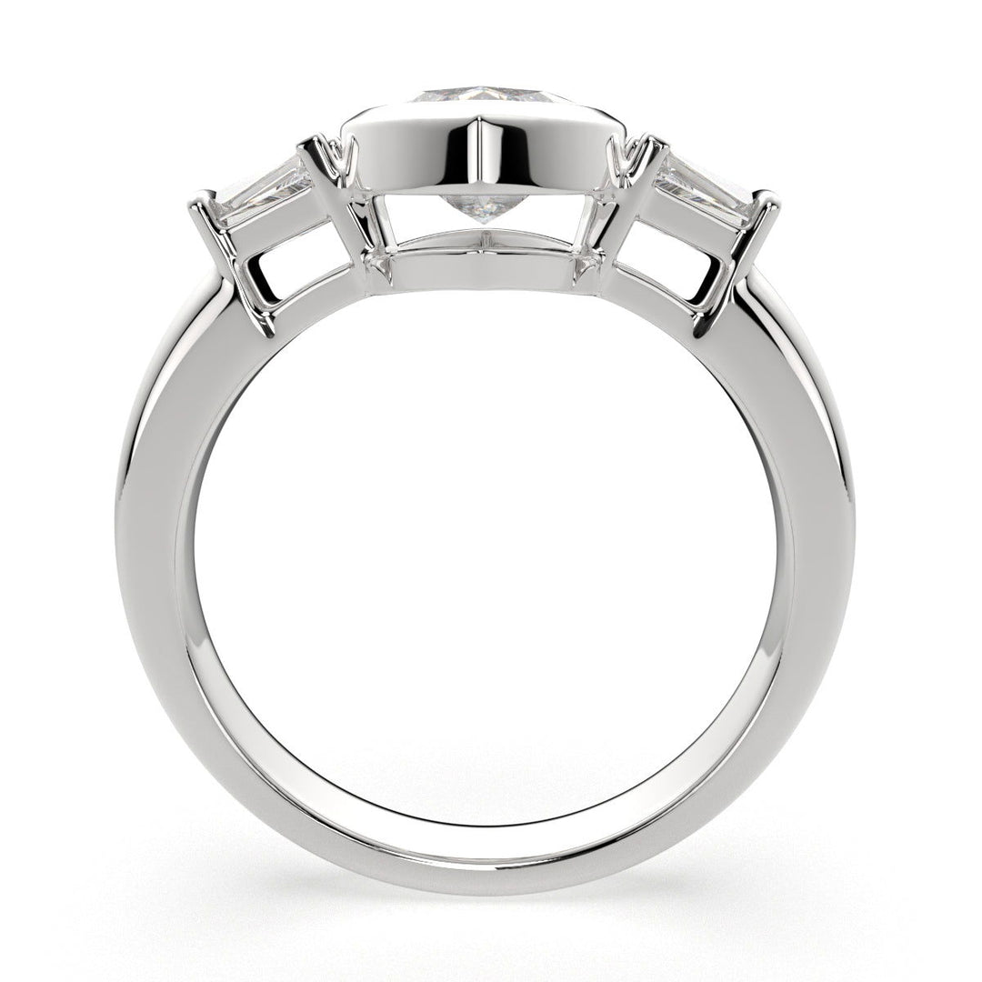 Emilia Marquise Cut Trilogy 3 Stone Engagement Ring Setting - Nivetta