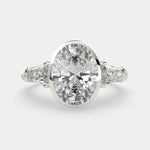 Load image into Gallery viewer, Emilia Oval Cut Trilogy 3 Stone Engagement Ring Setting - Nivetta
