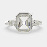 Load image into Gallery viewer, Emilia Radiant Cut Trilogy 3 Stone Engagement Ring Setting - Nivetta
