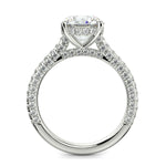 Load image into Gallery viewer, Emilia Round Cut Hidden Halo 4 Prong Claw Set Engagement Ring - Nivetta
