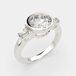 Load image into Gallery viewer, Emilia Round Cut Trilogy 3 Stone Engagement Ring Setting - Nivetta
