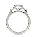 Load image into Gallery viewer, Emma Emerald Cut Trilogy 3 Stone 4 Prong Claw Set Engagement Ring Setting - Nivetta
