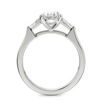 Load image into Gallery viewer, Emma Oval Cut Trilogy 3 Stone 4 Prong Claw Set Engagement Ring Setting - Nivetta
