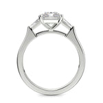 Load image into Gallery viewer, Emma Radiant Cut Trilogy 3 Stone 4 Prong Claw Set Engagement Ring Setting - Nivetta
